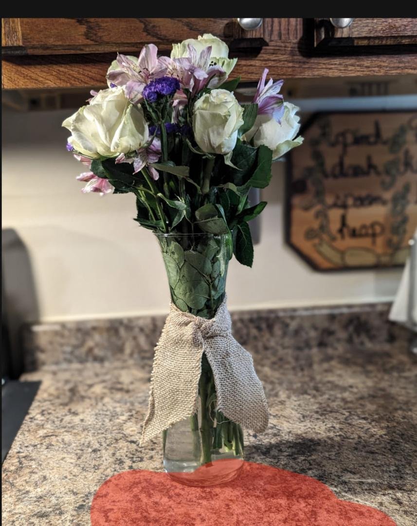 Thank you for the flowers and card. Happy 24th Anniversary! I love and appreciate you more than you could ever realize.