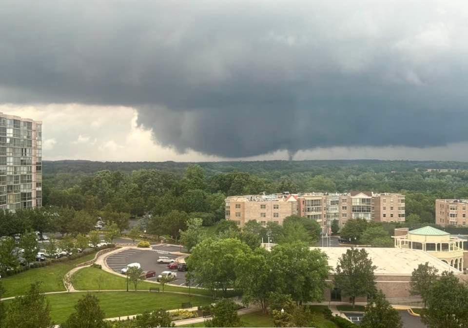 A picture from our new condo building, facing into Maryland, last night. Pretty wild!!! Some destruction, and injuries, but no fatalities!
We were still at the Reston house, in prep for the movers today!