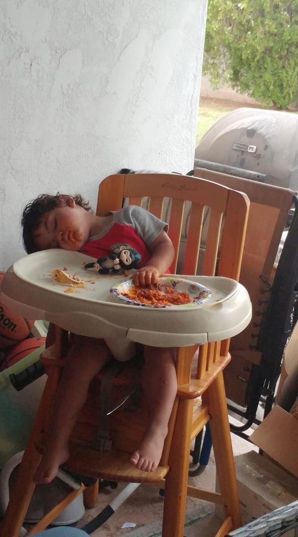 He FINALLY decided he was a little tired...