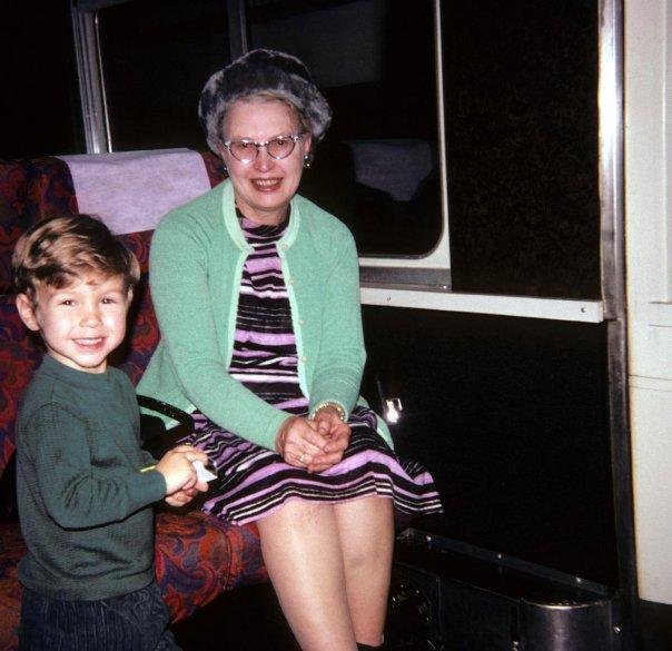 Rob and Grandma Helen Rafferty, back when he had hair.