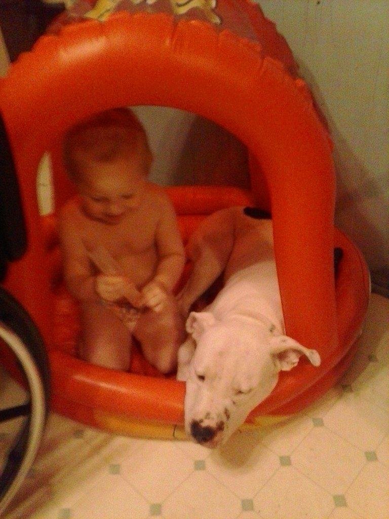 Anthony and his dog spot