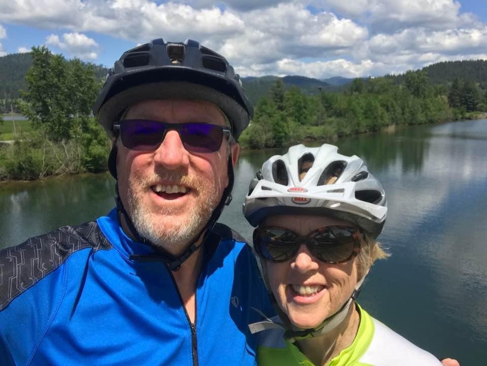 Bicycling the Trail of the Couer d' Alenes. Great rail trail, with moose sittings along the way.
