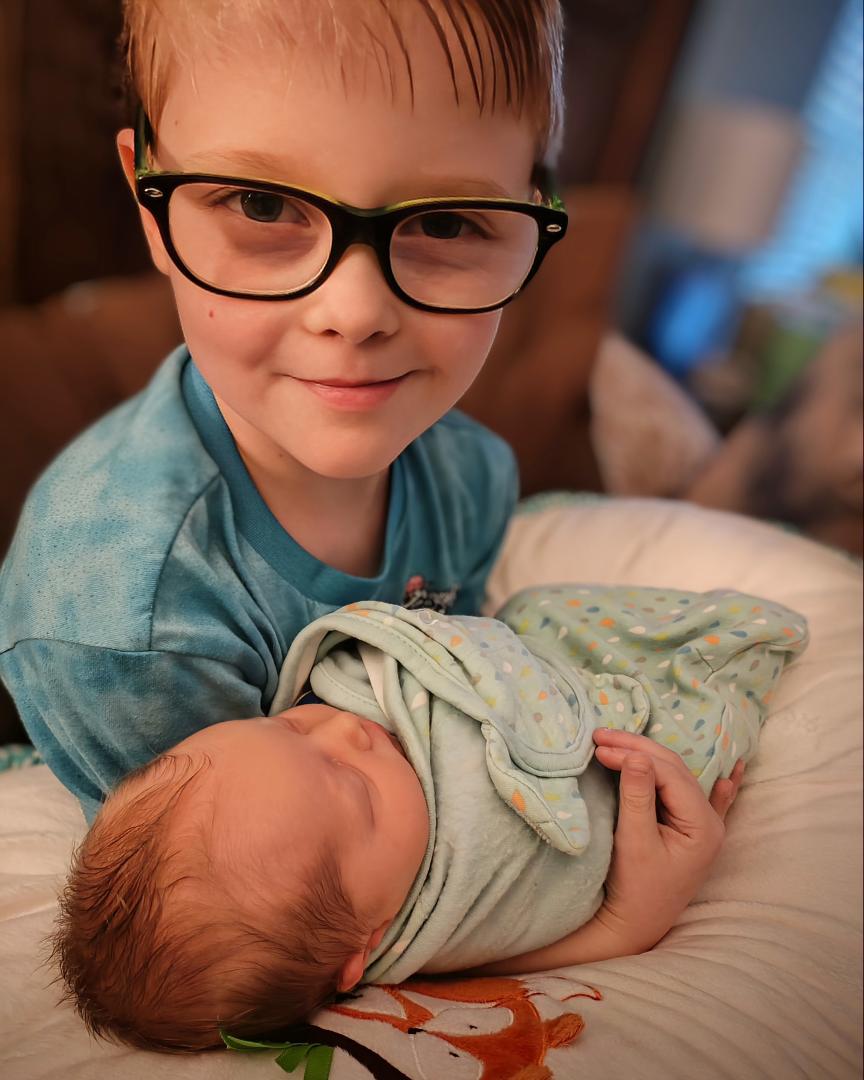 Big bubba Creegan is getting to hold his little bubba for the first time tonight.