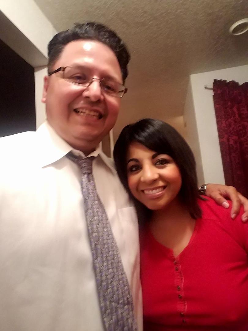 My sister and I.