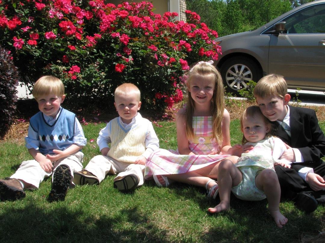 My precious grandchildren: Dylan, 8; Kate, 6; Drew, 3; Avalyn, 2; Ben, 20 months.