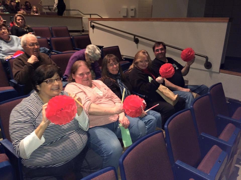Getting ready for Sing-A-Long Wizard Of Oz at