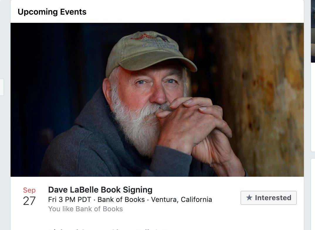 Next Stop: California. Will be signing books FRIDAY, Sept 27, 3PM. HOPE TO SEE YOIU THERE. .https://www.facebook.com/bankofbooks/
