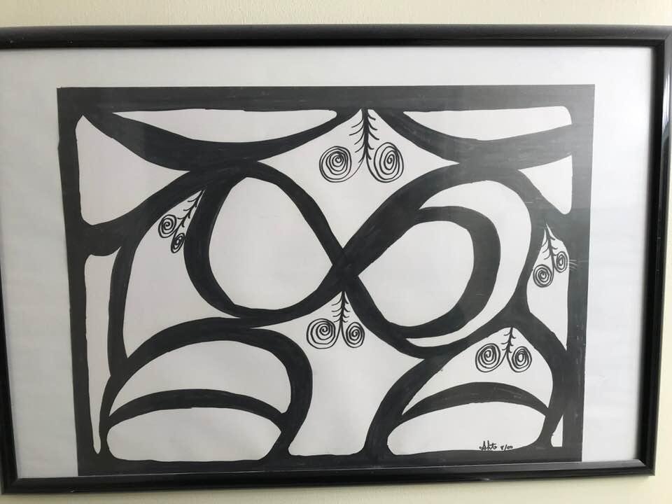 I painted this abstract in August 2000.