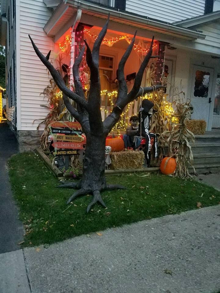 Things keep getting spooker on Mattie St. as Halloween tree gets "planted"