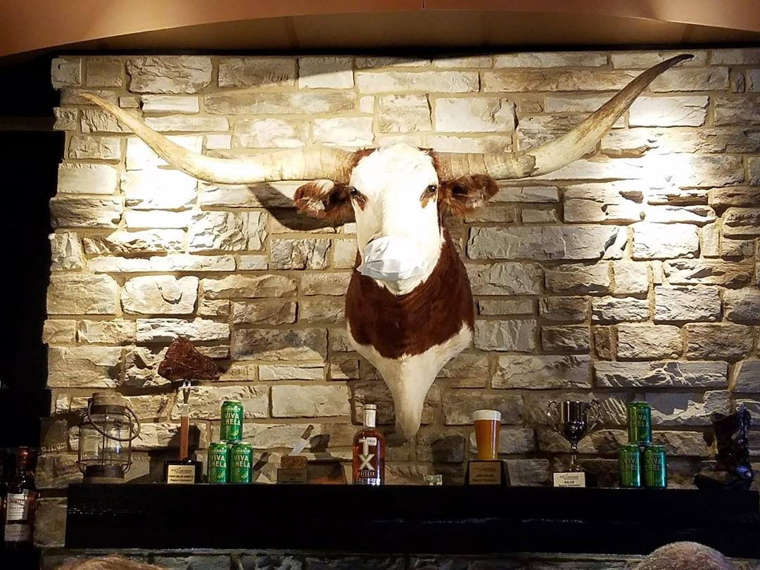 Here in Amarillo they even mask the Longhorns.