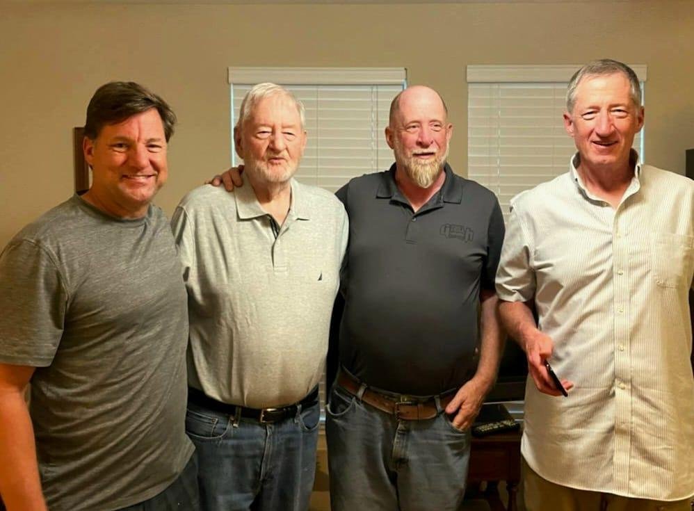 Celebrating my dad's 88th birthday with the brothers!
