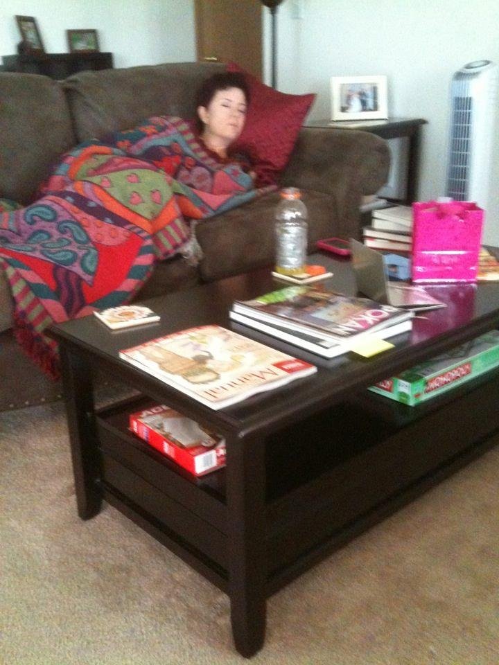 Kim hard at work