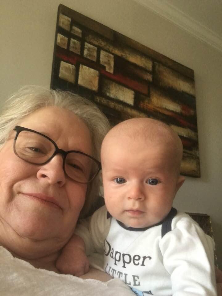 First day sitting with my grandson, Dax ! I have been so excited for this day.