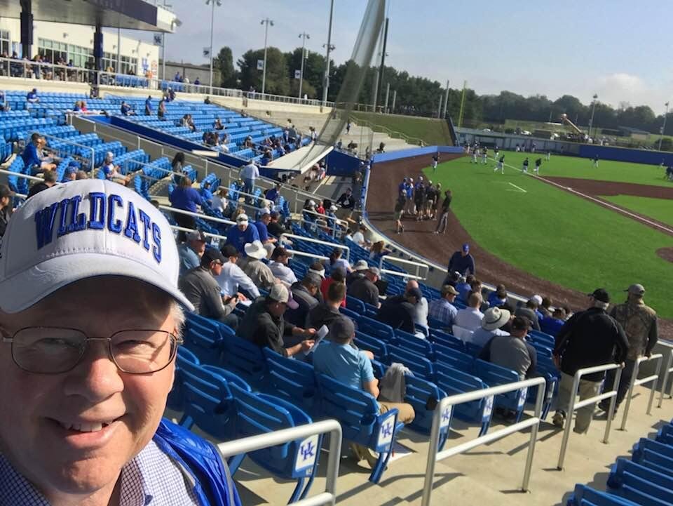 Spending the morning at the UK exhibition baseball game with Xavier. This is the first game at the new baseball stadium!