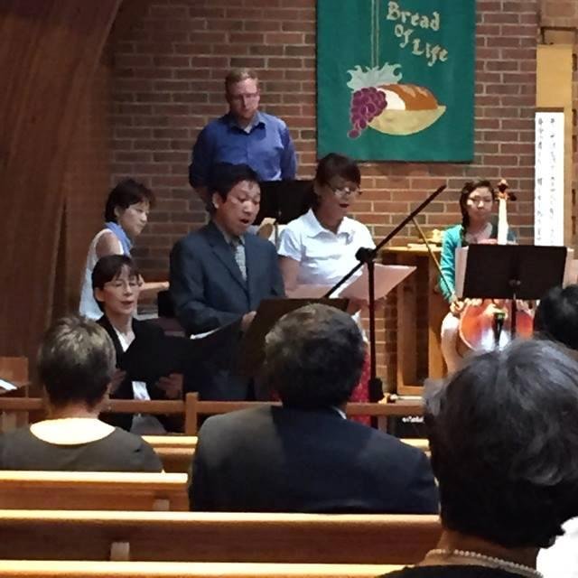 A trio consisting of good friends of Martha and me harmonized beautifully as the offering was taken.
