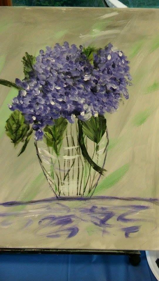 My painting from last night's Paint and Sip at Northfield Country Club ...I think it turned out good!!