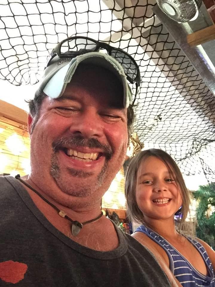 Me and Bells hanging out at the tiki bar!