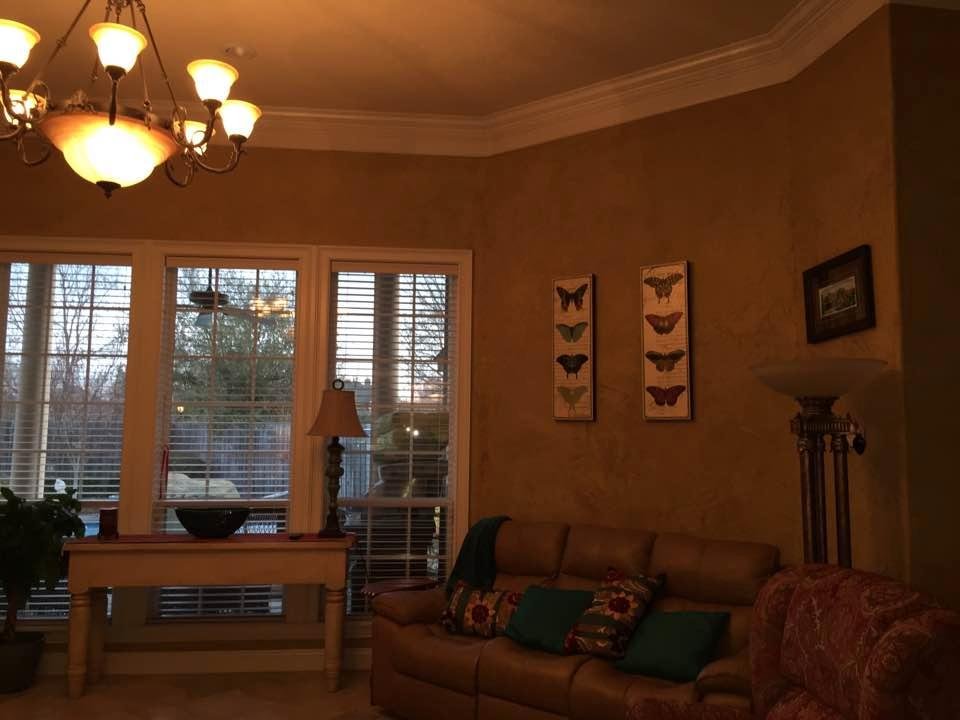 Leather sofa and 2 wingback chairs