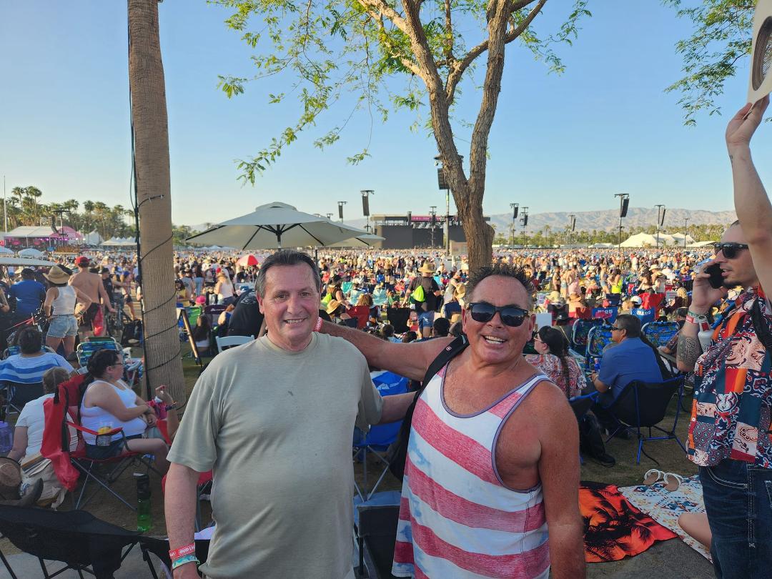 Terre Obryan  with David Martindale at stagecoach.