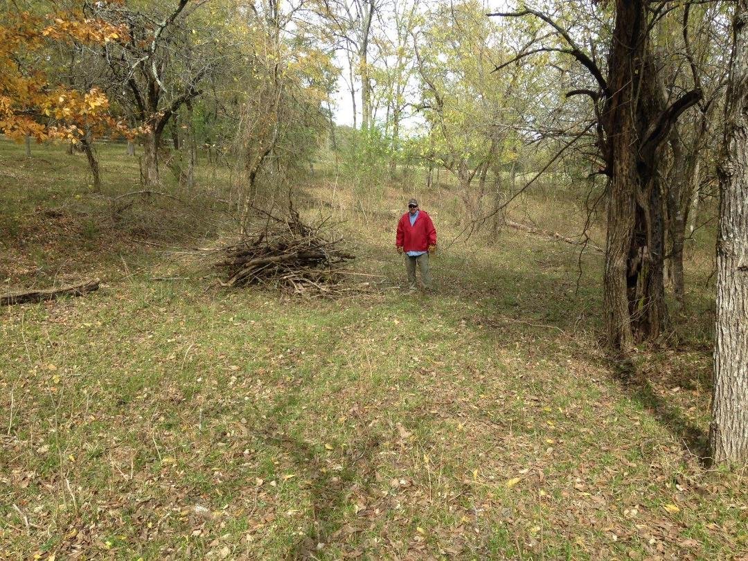 The paparazzi caught me clearing brush.
