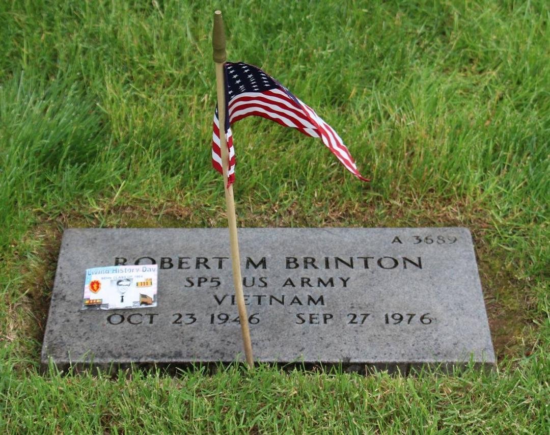 I went to Willamette National Cemetery yesterday and do what I do at least once a year, clean Rob Brinton's gravesite. I miss him and this is my way of connecting with him.