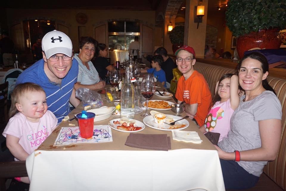 Having a nice dinner with family members at Disney World!!