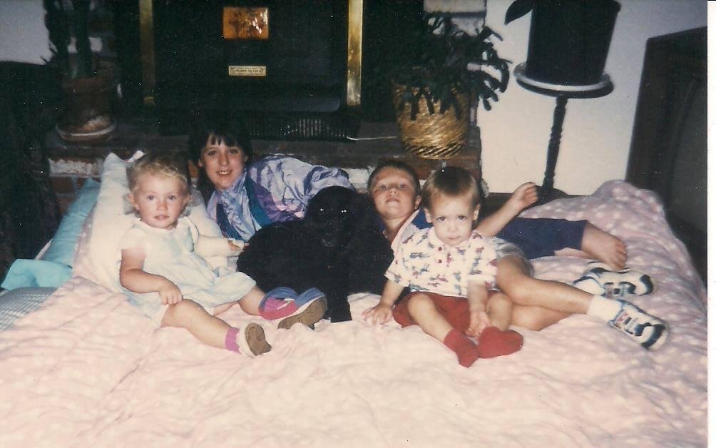 Ashley, Nick, Christo and Marina,  Oct 1996