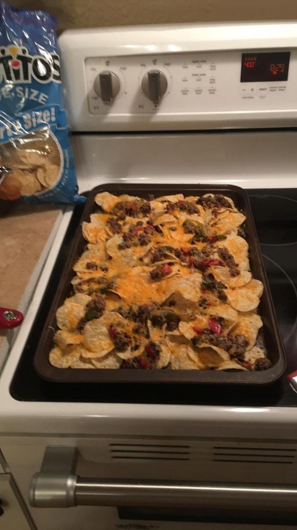 Yummy nachos for dinner