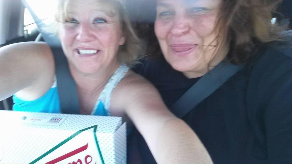 Me and Krissy at Krispy Kreme