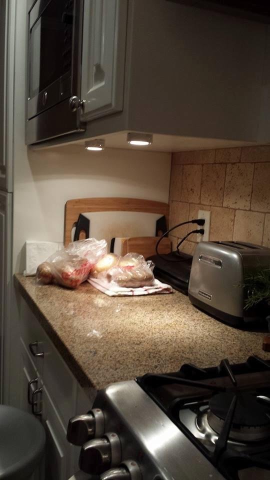 The new under cabinet lights.