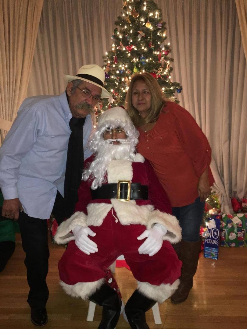 CHRISTMAS 2016 John Lopez  and our Santa ( Grandson Rudy)