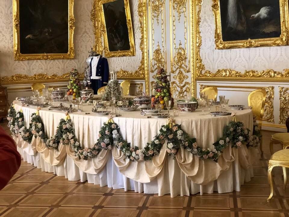 Just finished setting the table for 4th of July burgers——-errr....not really....Hermitage museum in St. Petersburg, Russia.