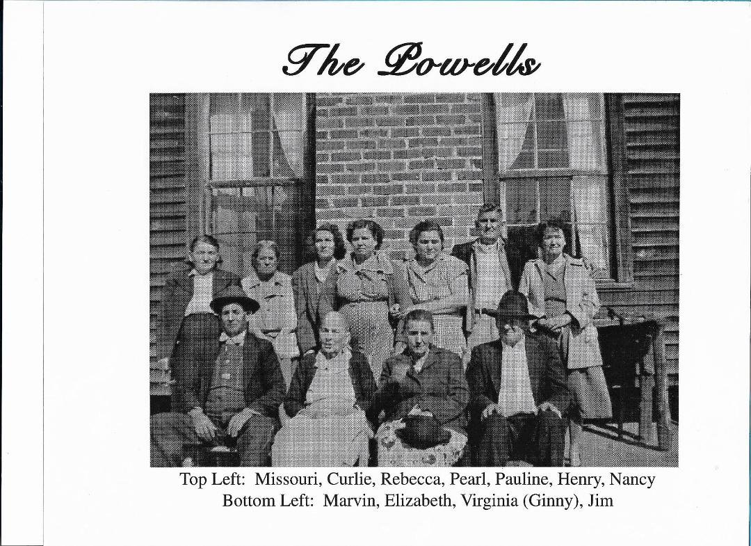 This is the Powells, Larry's Grandmother Rebecca Powell Beasley and her siblings.
