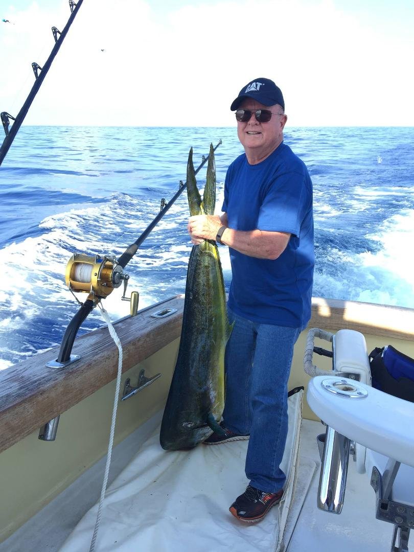 Great day of fishing at Kona Hawaii, caught a 39# Mahi Mahi with my friend Bob Loibl