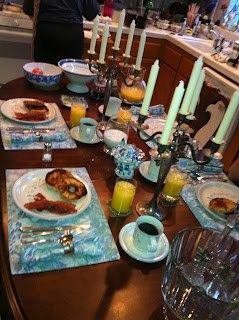 Breakfast for my Nephew, Joey and his beautiful Wife, Victoria on their visit from Austin on their way to San Jose, CA