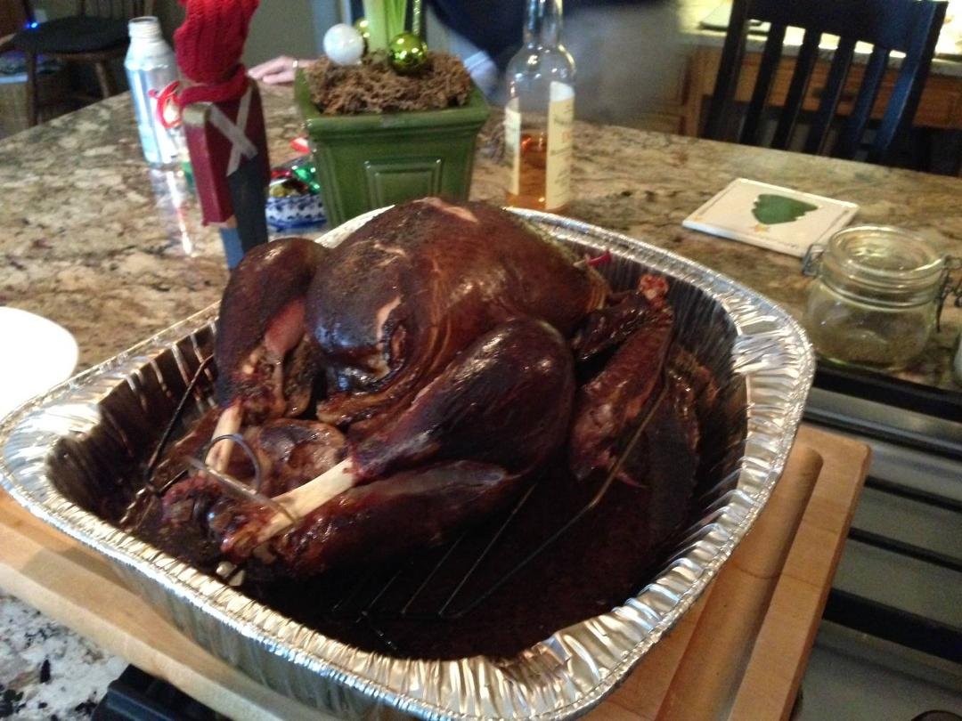 Traeger Christmas smoked turkey!