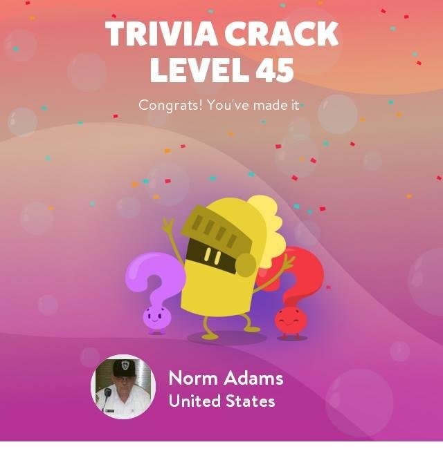 Norm Adams' album, Trivia Crack Photos