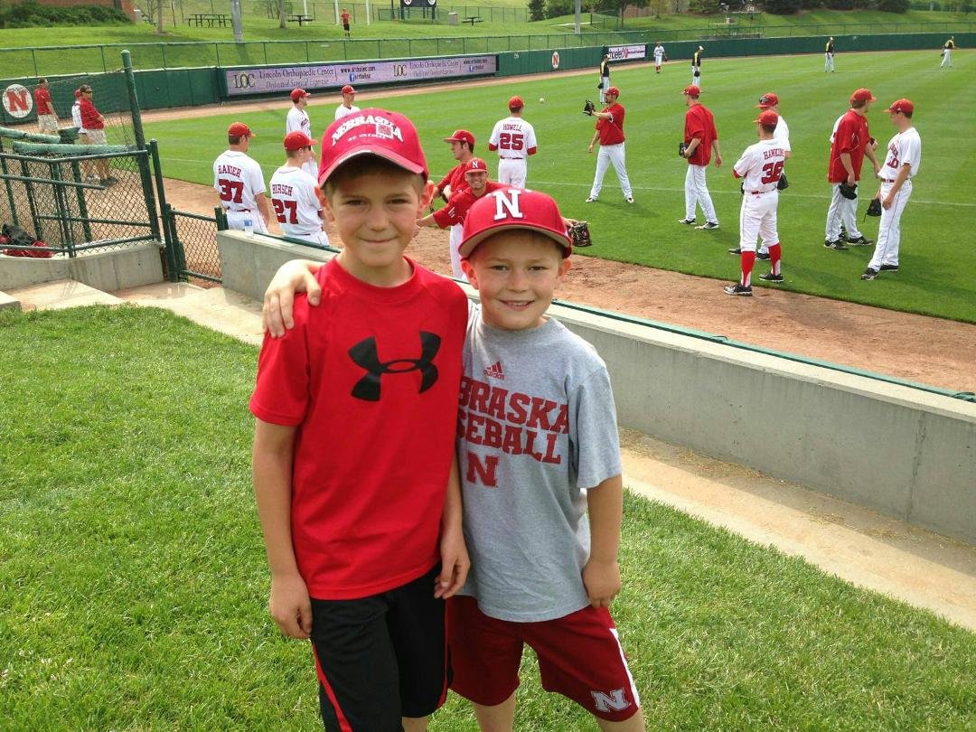 Skyler and Brodey in Lincoln, Be at Huskers baseball game