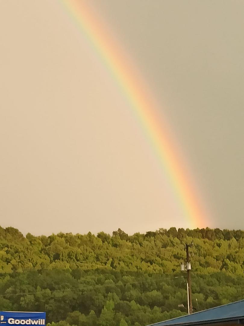 Somewhere over the rainbow last night after severe storms.