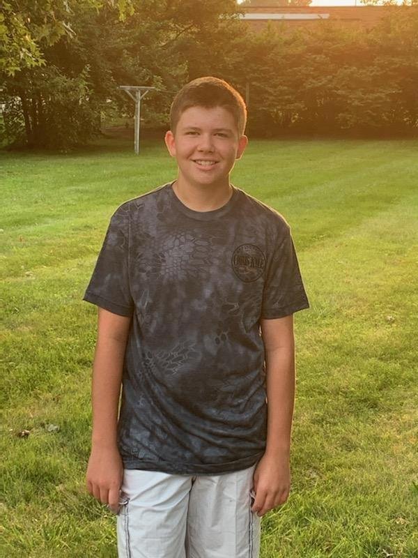 My grandson Jadens first day of the 7th grade.  He goes to Frankton Jr. High.