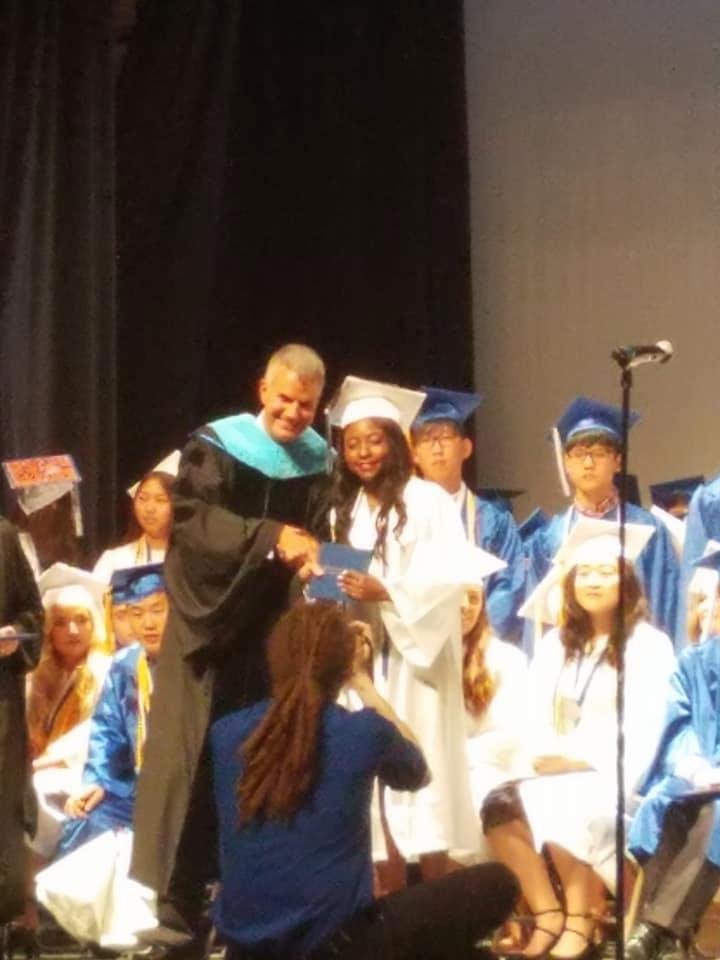 Congratulations to my oldest granddaughter!She graduated  from the Ridgefield Memorial  High School of 2017.TaRess received an award from the Korean Honors Society and a scholarship. Also a scholarship from the Police Depar