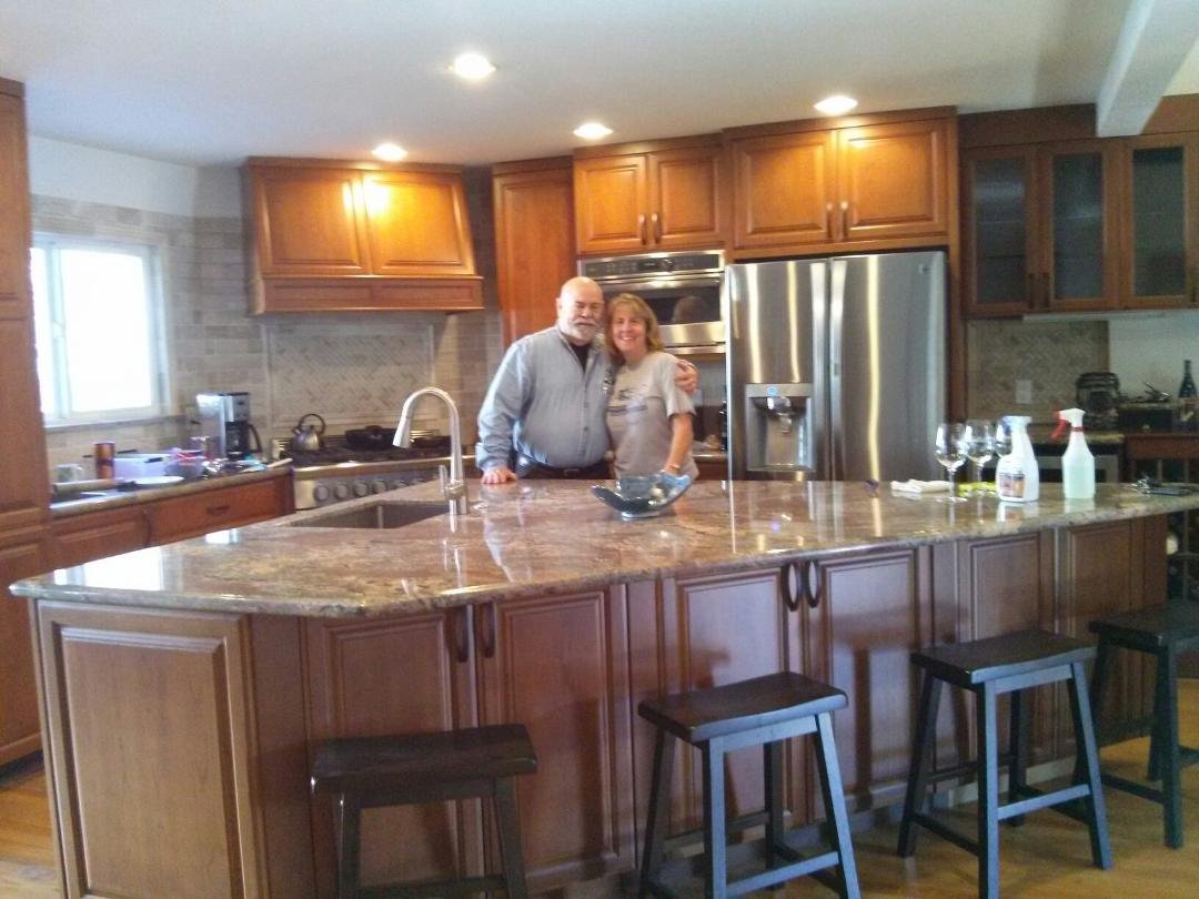 In Healdsburg in the Mora's new kitchen!!!