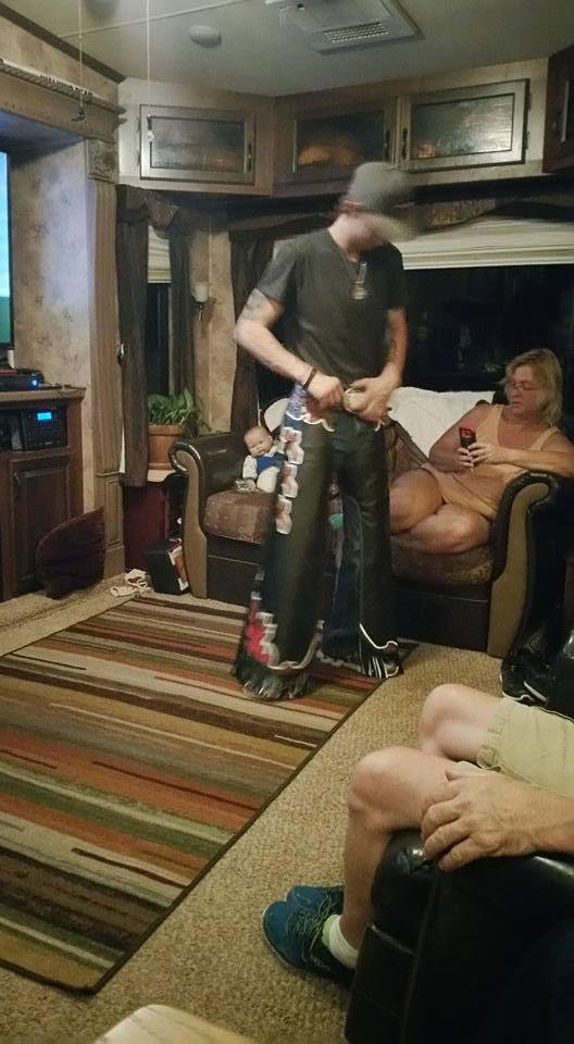Zachary Avila got his beautiful brand new chaps