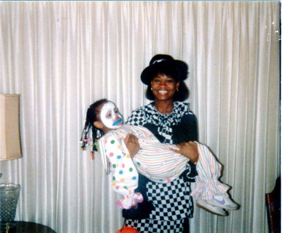 Halloween past Ms Rita Mims and Auntie Cathy.