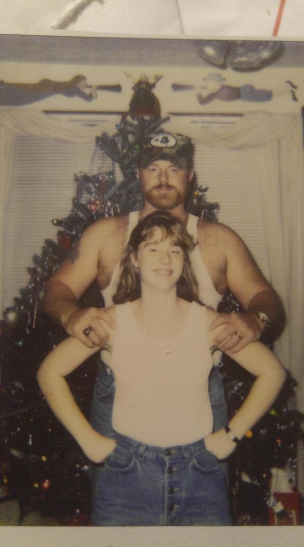 Becky & I, our 1st Christmas in Tennessee '93.