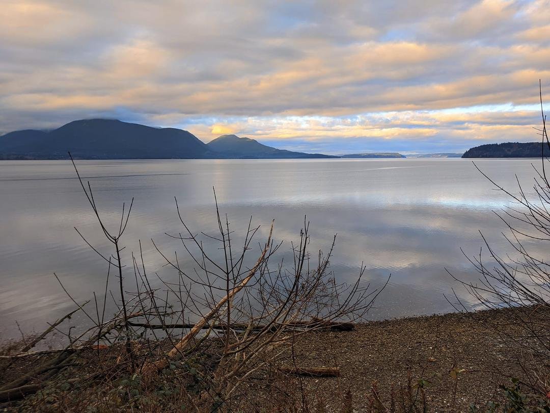 Hood Canal from Scenic Beach State Park, Washington. January 2021.