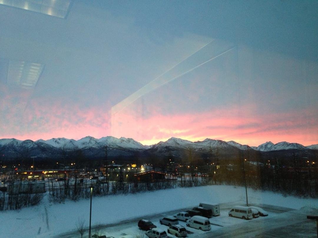 Beautiful sunrise from our office window!!