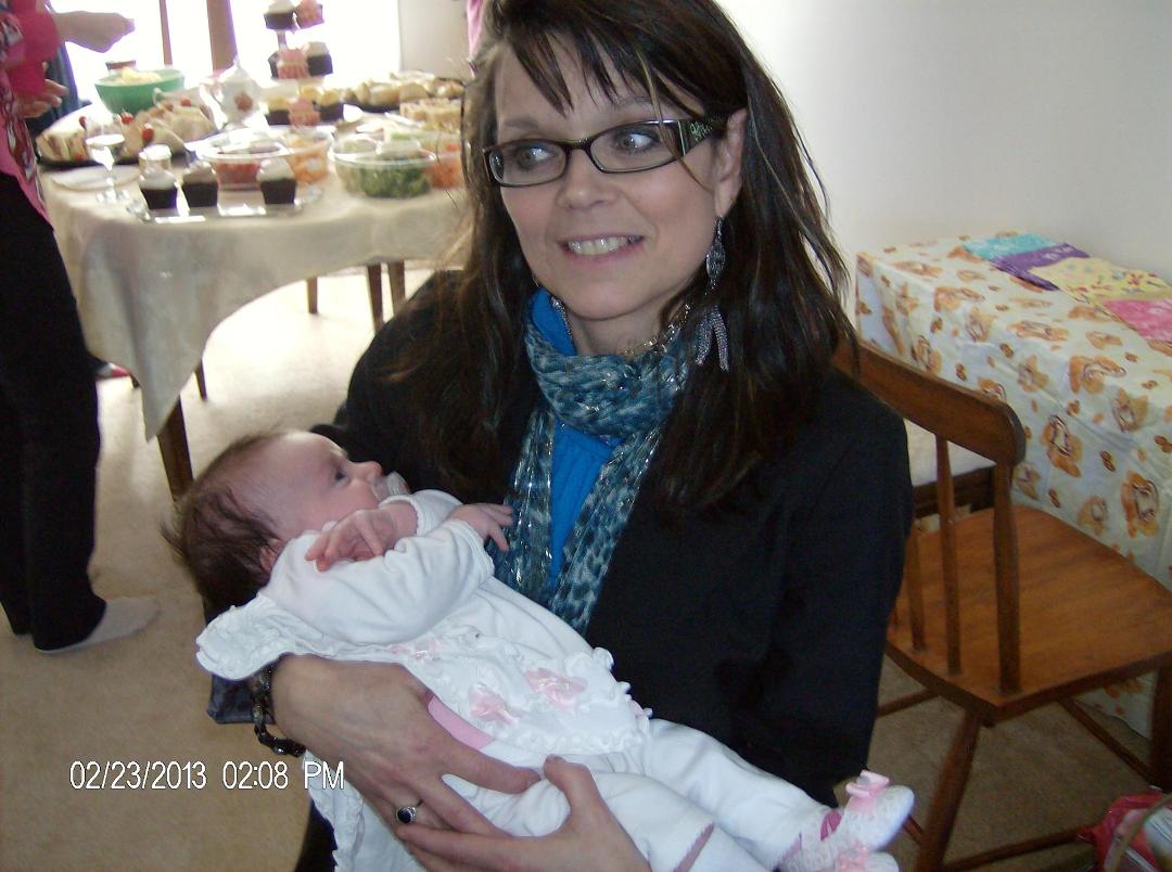 Kathy and Olivia at Katie's Baby Shower