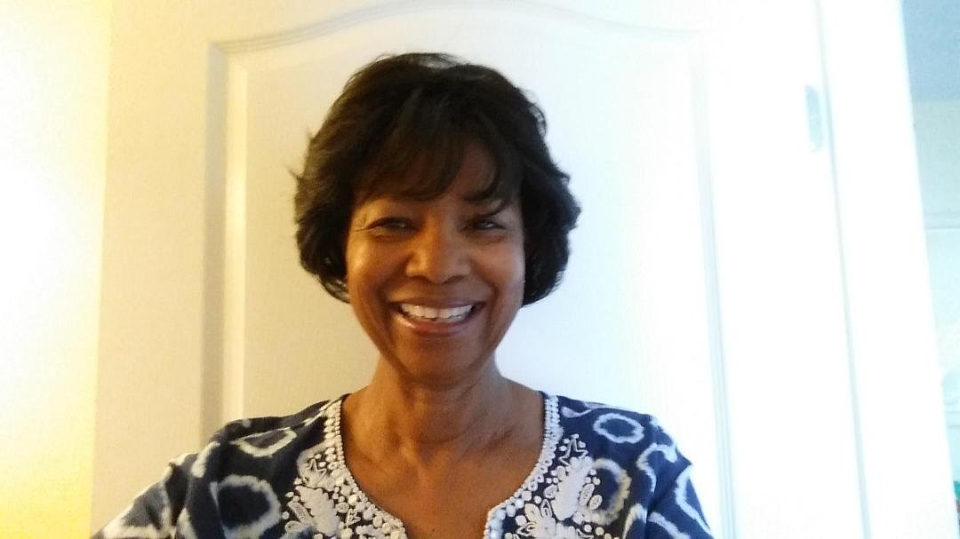 Happy on a cruise in 2014.