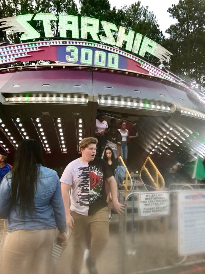 Having a night out with my main man at the Gwinnett County Fair.